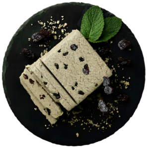 Halva with raisins